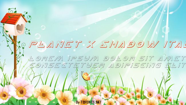 Planet X Shadow Italic example