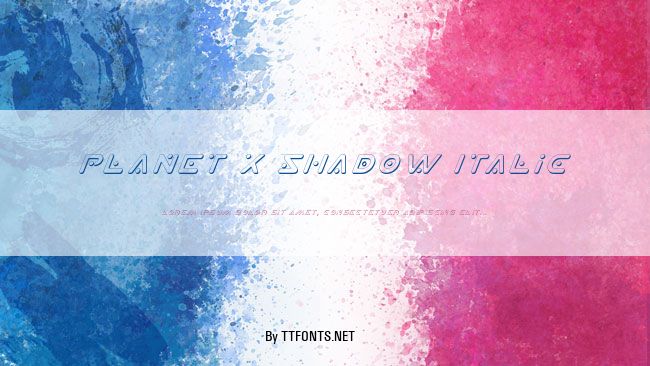 Planet X Shadow Italic example
