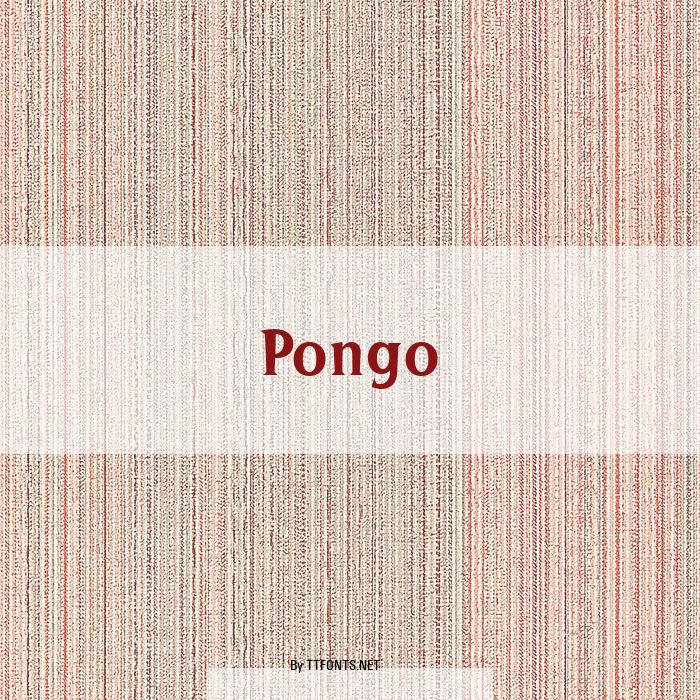 Pongo example