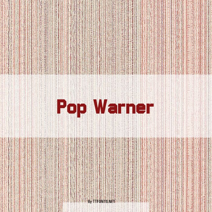Pop Warner example