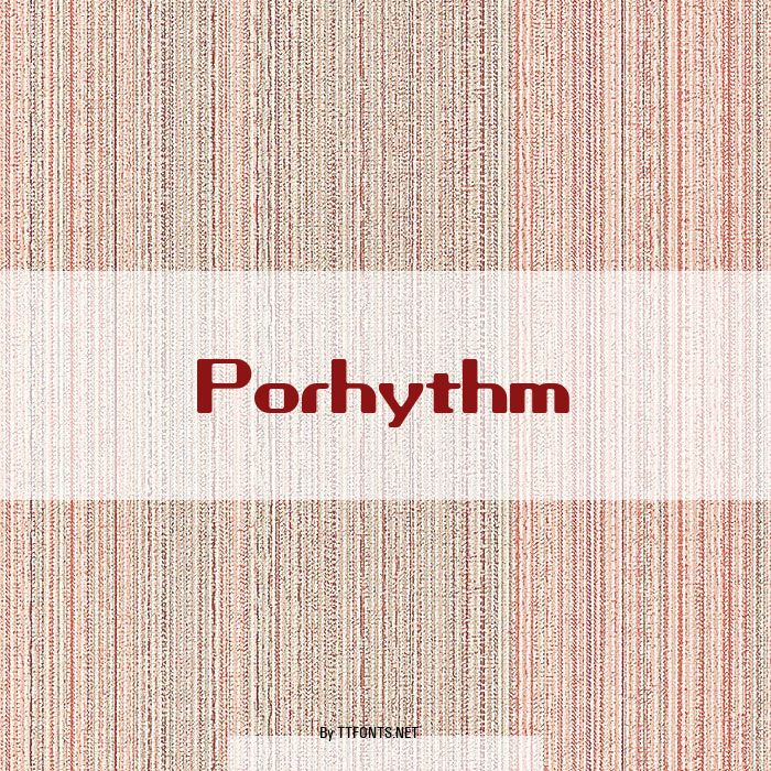 Porhythm example