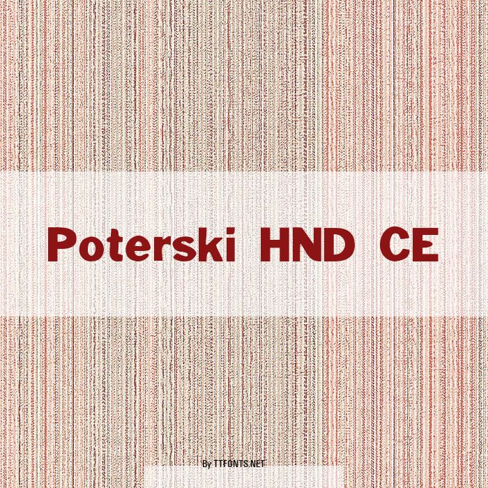 Poterski HND CE example