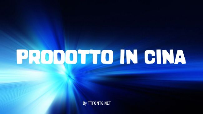 Prodotto In Cina example