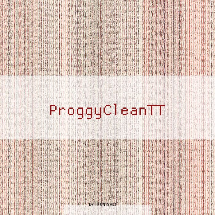 ProggyCleanTT example
