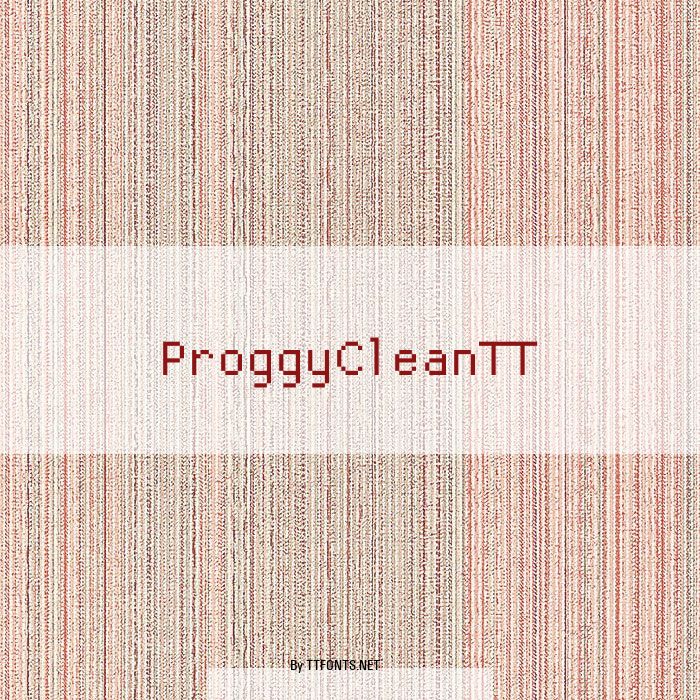 ProggyCleanTT example