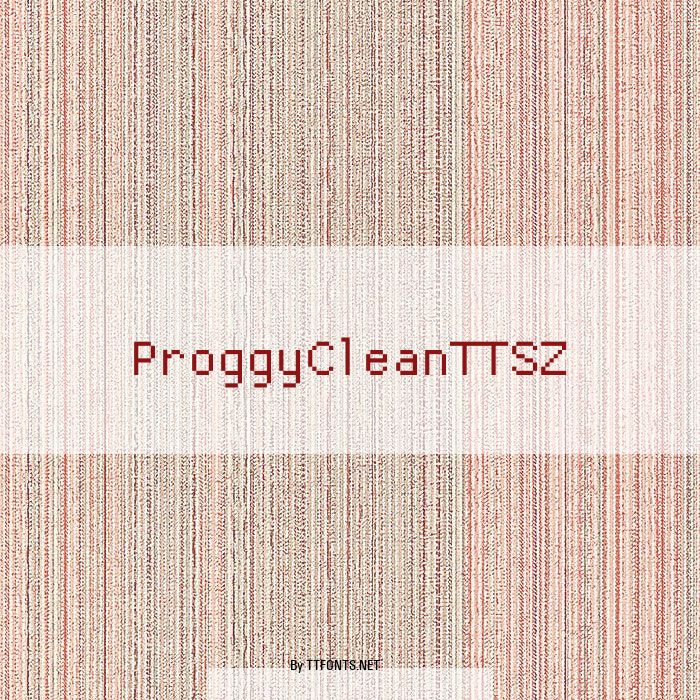 ProggyCleanTTSZ example