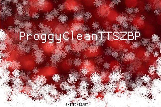 ProggyCleanTTSZBP example