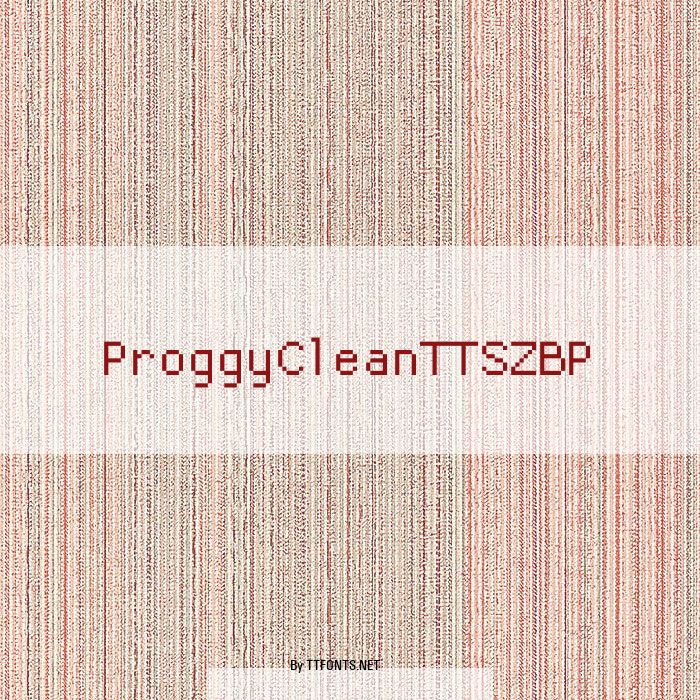 ProggyCleanTTSZBP example
