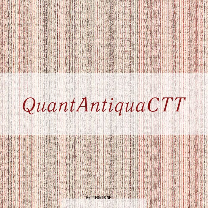 QuantAntiquaCTT example