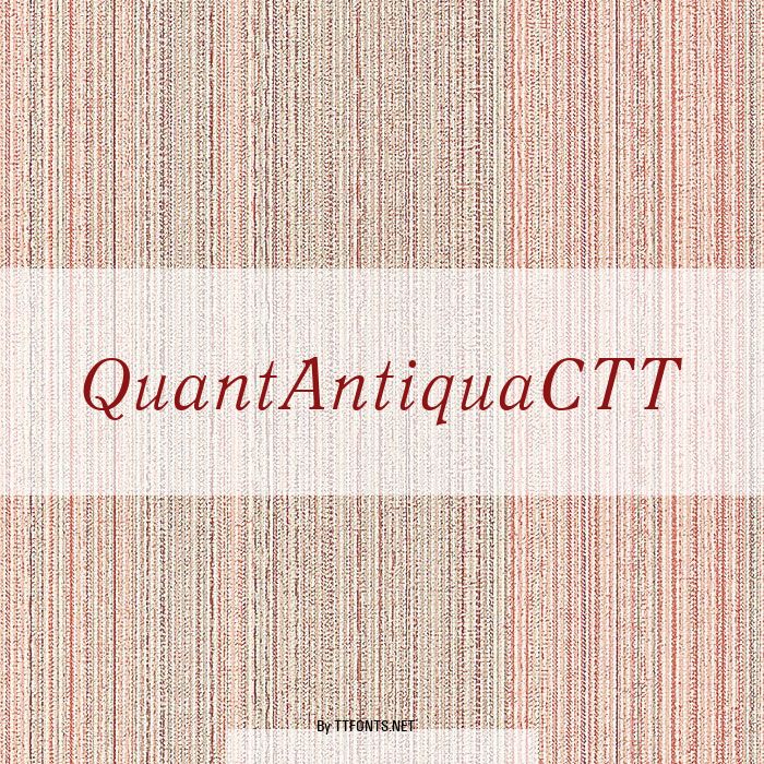 QuantAntiquaCTT example