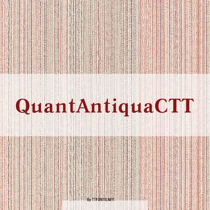 QuantAntiquaCTT example