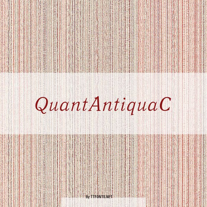 QuantAntiquaC example