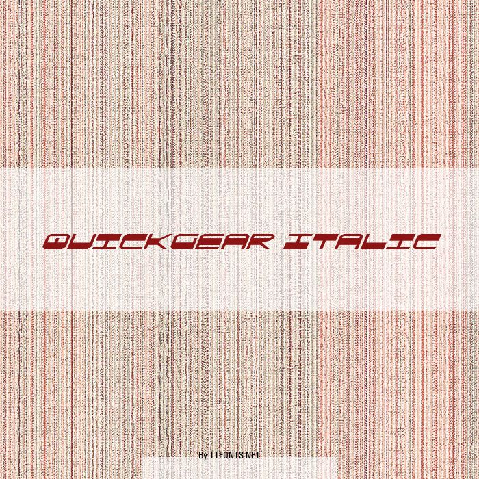 QuickGear Italic example
