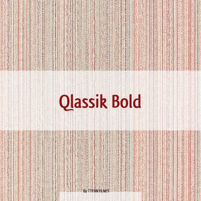 Qlassik Bold example