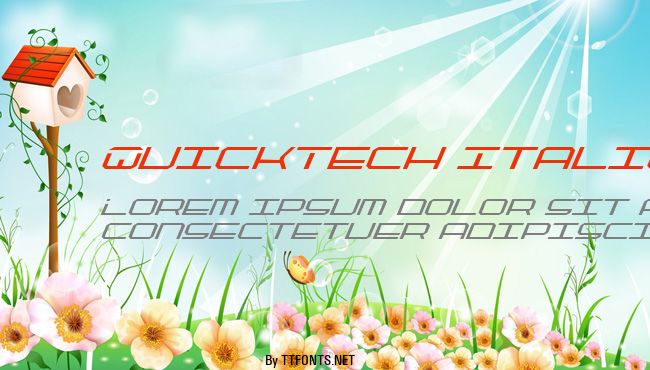 QuickTech Italic example