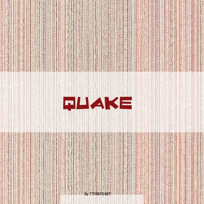 Quake & Shake example