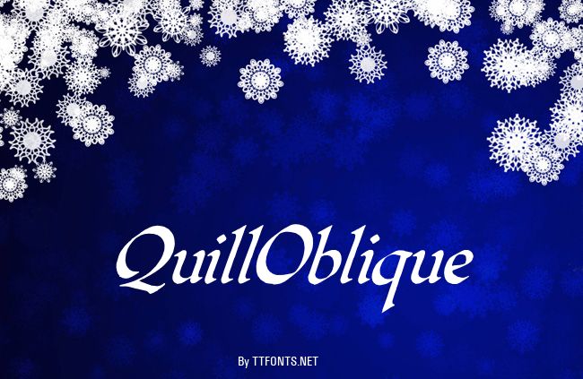 QuillOblique example