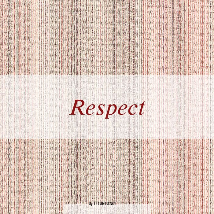 Respect example