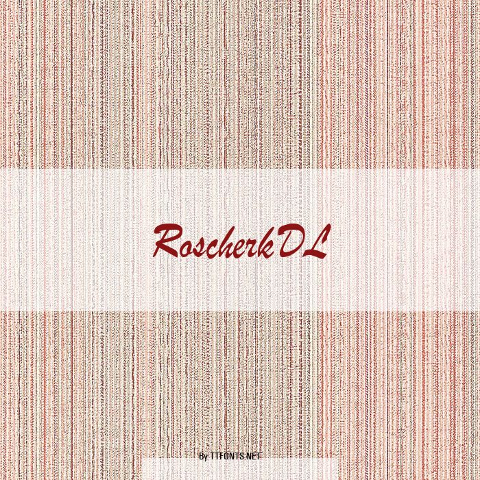 RoscherkDL example