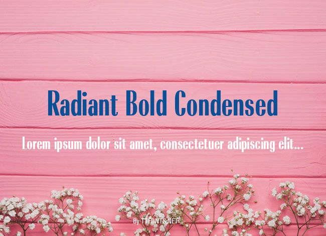 Radiant Bold Condensed example