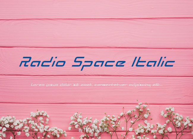 Radio Space Italic example