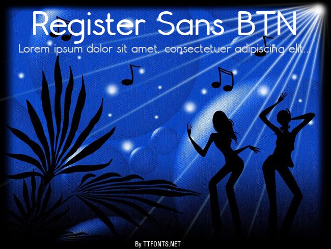 Register Sans BTN example