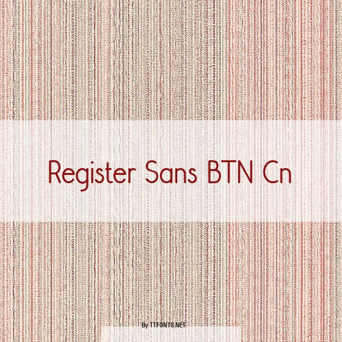 Register Sans BTN Cn example