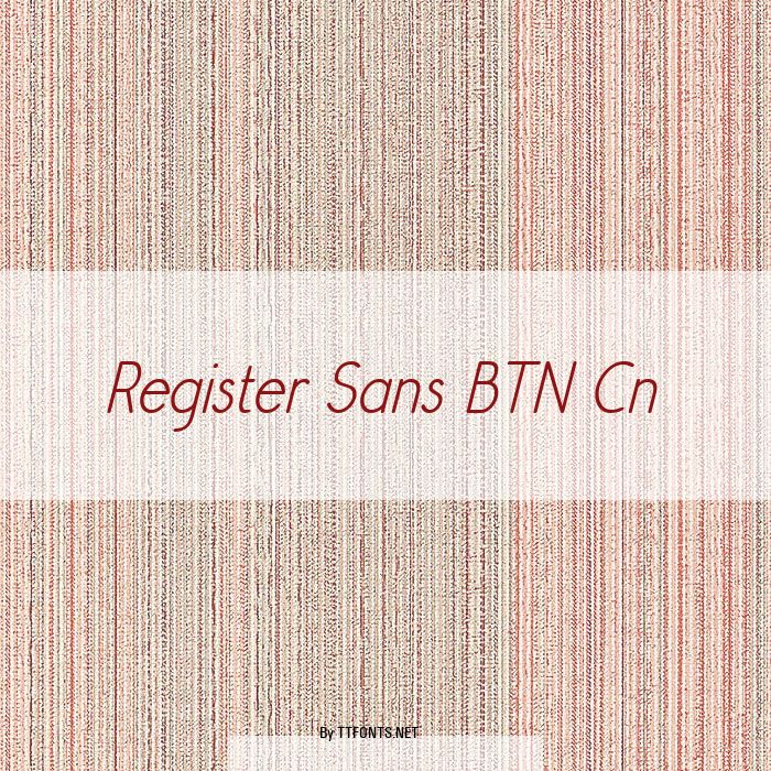 Register Sans BTN Cn example