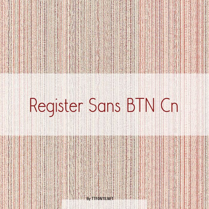 Register Sans BTN Cn example