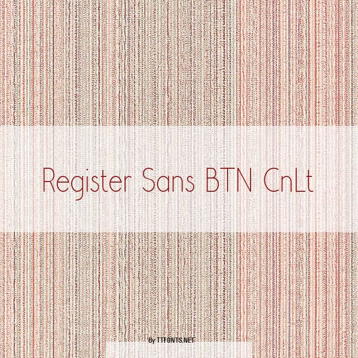 Register Sans BTN CnLt example