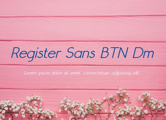 Register Sans BTN Dm example