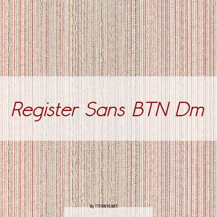 Register Sans BTN Dm example
