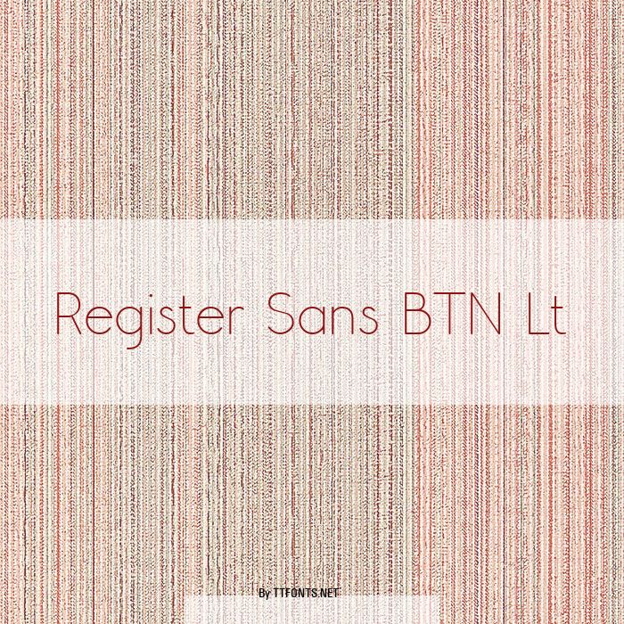 Register Sans BTN Lt example