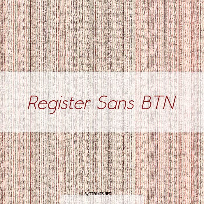 Register Sans BTN example