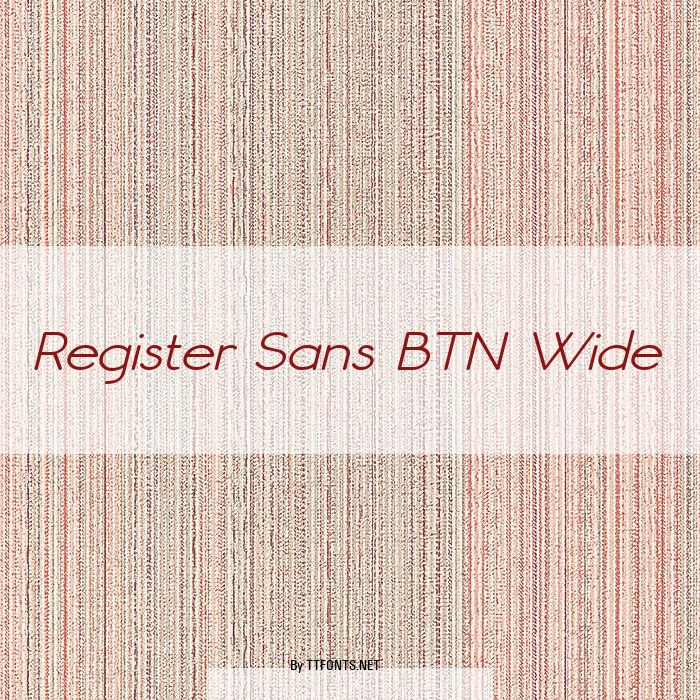 Register Sans BTN Wide example