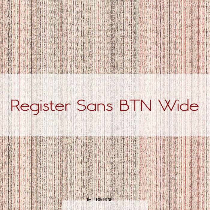 Register Sans BTN Wide example