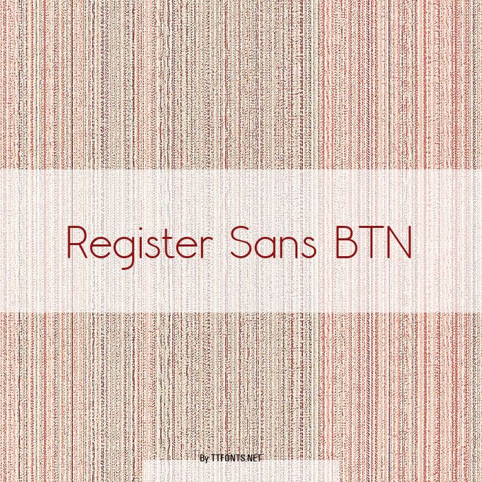 Register Sans BTN example