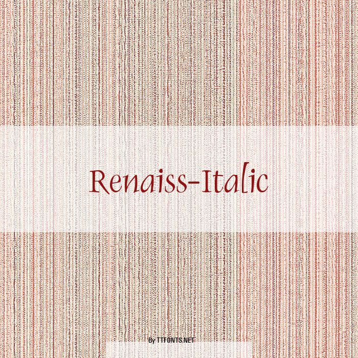 Renaiss-Italic example