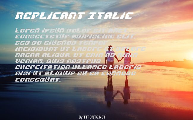 Replicant Italic example