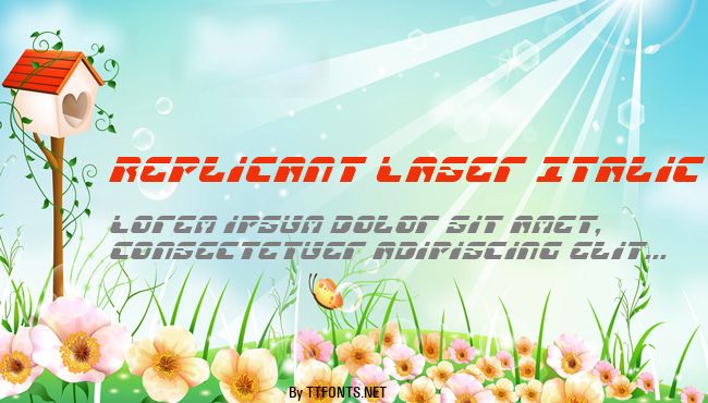 Replicant Laser Italic example