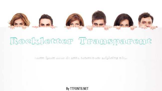 Rockletter Transparent example