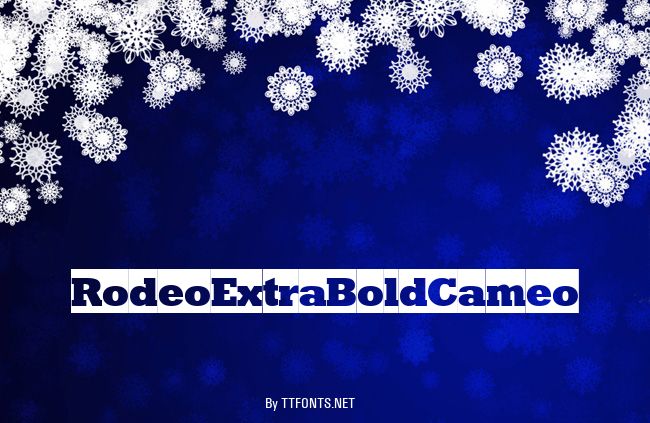 RodeoExtraBoldCameo example