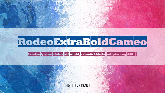 RodeoExtraBoldCameo example