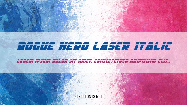 Rogue Hero Laser Italic example