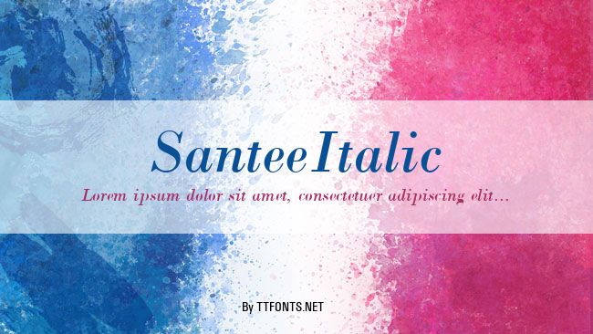 SanteeItalic example