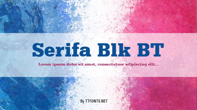 Serifa Blk BT example