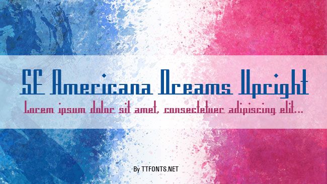 SF Americana Dreams Upright example