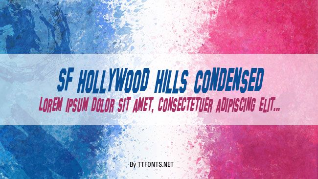 SF Hollywood Hills Condensed example