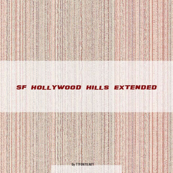 SF Hollywood Hills Extended example