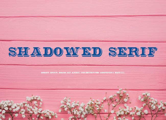 Shadowed Serif example
